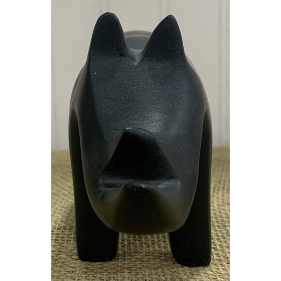 Black Wooden Rhino and Elephant Hand Carved Figurine or Paper Weight - Picture 8 of 16